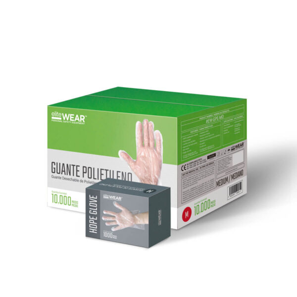 Guante desechable de polietileno HDPE